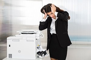 What should you do when the office printers break?